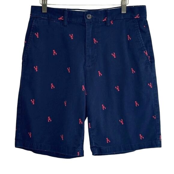 Old Navy Men's navy red lobster chino shorts ultimate slim size 30 - Picture 1 of 5